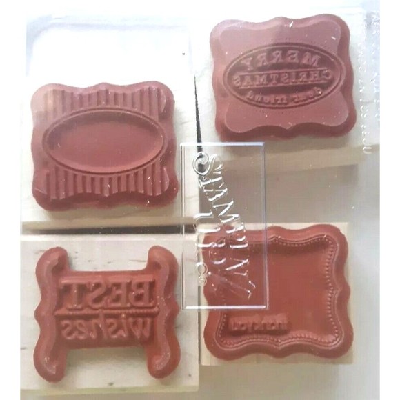 Retired Stampin' Up! "Cute and Curly" Stamp Set Christmas Thank You Best Wishes - Picture 2 of 4